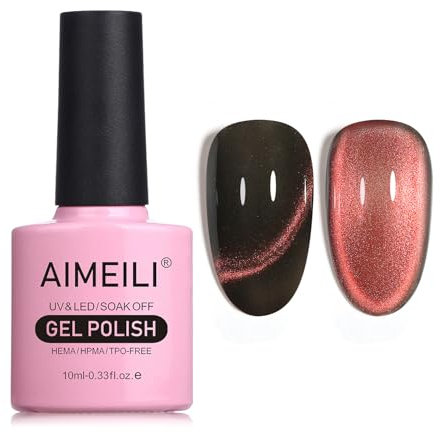 AIMEILI Cat Eye UV Gel, 10ml Cat Eye Gel Nagellack Cat Eye Nail Gel Nagellack Glitzer DIY Nail Art Maniküre 748
