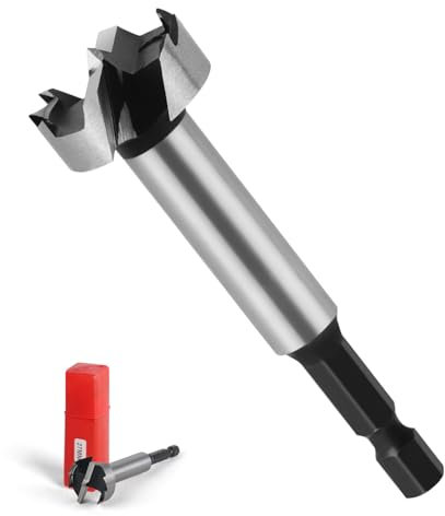 ZDNT Broca Forstner profesional de 27 mm para madera, 27 mm Forstner, broca para madera, cortador de agujeros con vástago hexagonal, broca para madera, broca para madera (27mm)
