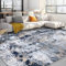 Capslpad Blau Abstraktes Teppich Wohnzimmer 200x300cm rutschfest Kurzflor Kunstwolle Schlafzimmer Teppich Waschbar Minimalistisch Bettvorleger Teppiche für Wohnzimmer Schlafzimmer Büro Bereich