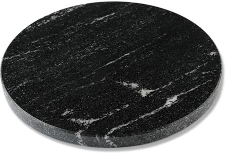 Cahzfie Planche à Découper de Luxe en Granit Naturel d'Brésil - Planche de Cuisine pour Viande, Jambon, Pain, Fromage - Naturelle, Durable, Décorative et Résistante à la Chaleur (Via Lactea)