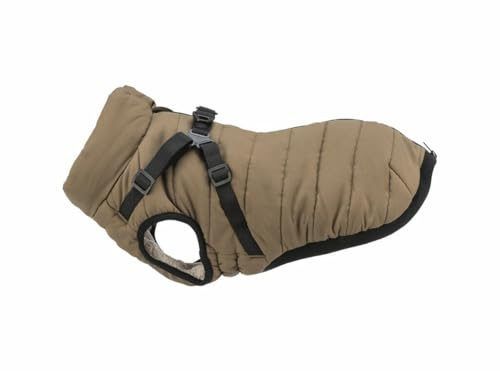 TRIXIE Pirou Winter Harness Mantel, Größe S: 40 cm, Sand