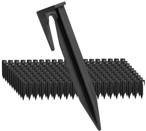 Erdnägel für Mähroboter Begrenzungskabel 200 Stück Erdanker Heringe Rasenmäher Zubehör Erdanker Kabel Erdspieße Nagel Haken Kompatibel für Gardena, Husqvarna, Bosch, Worx Rasenroboter Camping