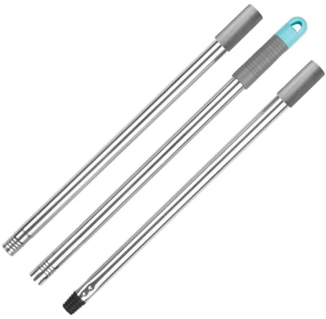 Jantex Connect Mop Handle 1240mm Stainless Steel, 3-Part | Saves storage space with quick-assembly screw segments, offering a rust-resistant finish built for busy commercial use.