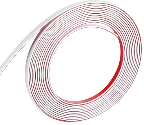 5m X 0.7cm White Molding Trim Peel and Stick, Flexible Molding Trim for Tile and Wall Edges Wall Ceiling Floor Cabinet Tile Edge Moulding Self-Adhesive Panel Moulding for Tiles and Walls Edges