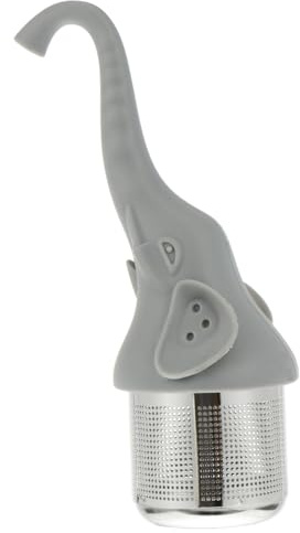 ANDRESLAD Edelstahl Teesieb Elefant Design Silikon Griff Langlebiger Teefilter für Losen Tee Praktischer Tee Dauerfilter für Zuhause Büro Geschenkidee für Freunde und Familie