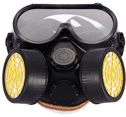 Set aus Atemschutzmaske und Schutzbrille, Anti-Staub-Schutz, Sprühfarben-Schutz, für den industriellen Gebrauch mit chemischen Gasen