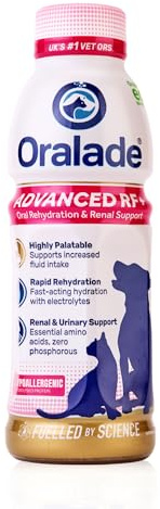 Oralade Advanced RF+ Oral Rehydration Support for Dogs & Cats | Ready-to-Serve Hydration Drink with Amino Acids | Supports Kidney & Urinary Health | Roast Chicken Flavour | 500ml