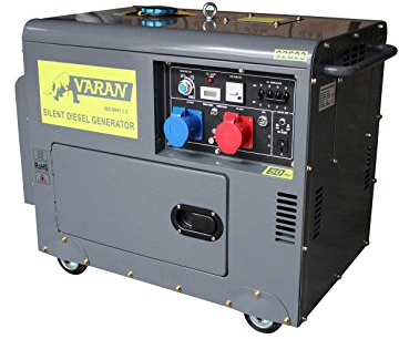 Varan Motors 92623 de ATS Diesel Generadores de corriente schallgedämpft corriente aggregat 5 kVA 400 V & 230 V + eléctrico Starter ATS