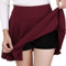 DJT Damen Mädchen Basic Solid Dehnbaren Informell Mini Skater Rock mit Shorts Jujube Large