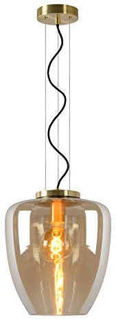 Lucide FLORIEN - Pendelleuchten - Ø 28 cm - 1xE27 - Amber