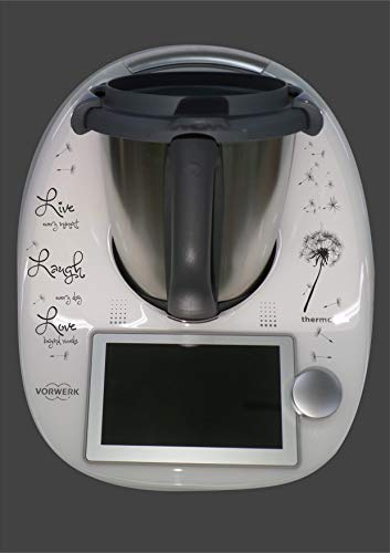 Aufkleber passend für Thermomix TM 6 Pusteblume Live schwarz