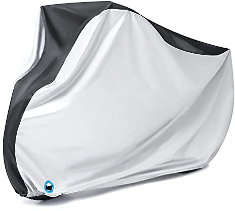 Bike Cover, Waterproof Outdoor Bicycle Cover with Lock Hole for Mountain Road Bikes