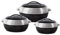 SQ Professional Fiesta Insulated Casserole Set 3pc 1-1.5-2.5L (Black-Silver)