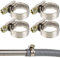 Schlauchschellen mit Schneckenantrieb, 4 Stück, Spannbereich Ø 12-20 mm, für 5/8 Schläuche, W2 Edelstahl, Kreuzschlitz SW7, 9 mm Bandbreite, Fixierung von Waschmaschine, Spülmaschine Anschluss