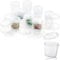 com-four® 12x récipient de stockage avec couvercle - pot en plastique universel avec fermeture - gobelets empilables pour cosmétiques, crème, lotion et matériel d'artisanat - 35 ml (12 pièces)