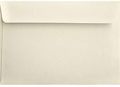 Netuno 500 Kuverts Ecru gerippt DIN C5 16,2x22,9 cm elegant und stilvoll | 120g Aster Laid Ivory · große edle cremefarbene Briefkuverts Strukturpapier für Hochzeit, Einladungen & Grußkarten