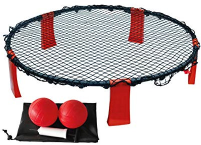 FASports Spike Action Ball Game Set Abschlagball Ballspielset, incl. 2 Bällen, 1 Ballpumpe und Tragetasche, Ballspiel für Garten, Park oder Strand
