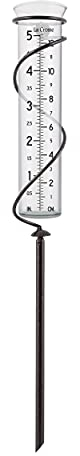La Crosse 704-08967-INT Pluviomètre Spirale en Verre Marron Capacité 12,7 cm