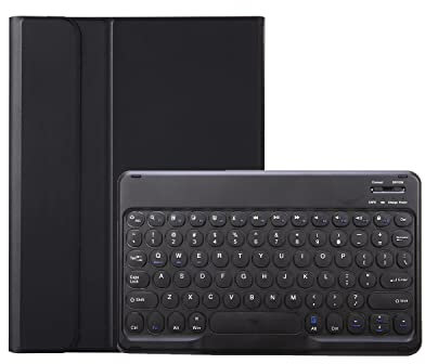 Bueuwe Keyboard Case for iPad Air 5th Gen 2022/Air 4th Gen 2020 10.9, Detachable Wireless Keyboard with Magnetic Protective Cover Built-in Pencil Holder,black
