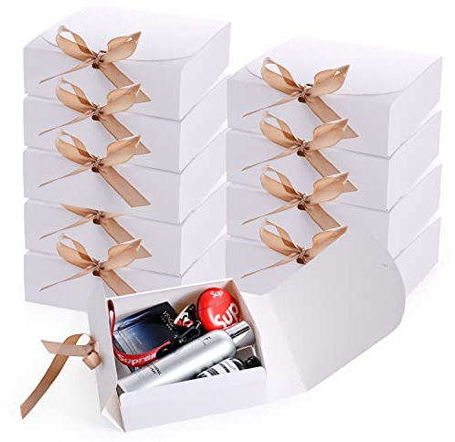 Gift Boxes with Lids,Goomp 10PCS 7.9 x 7.9 x 3.9 Inch Bridesmaid Proposal Box Gift Boxes for Presents for Wedding Gift Birthday Christmas Packaging Chocolate Cupcake Crafting