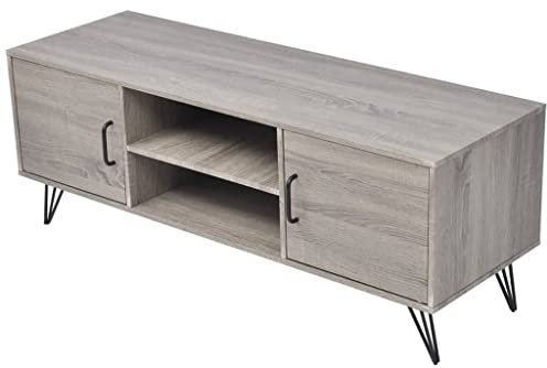 homiuse Moderne TV-Schrank 120x40x45 cm Weiß 121x30,5x41,7 cm Wohnzimmer Tv Board Fernsehtisch Fernsehschrank Tv-MöBel & PhonomöBel Wohnzimmer MöBel Tv MöBel 4 EinlegebödenViel Stauraum