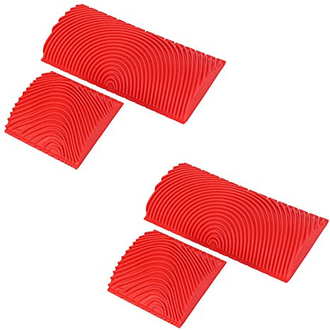 Duendhd Lot de 4 pinceaux de peinture imitation bois 7,6 cm 15,2 cm