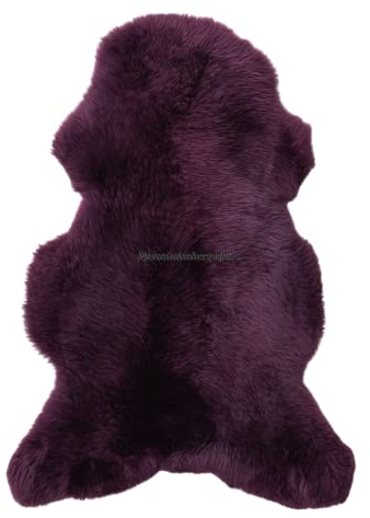 Tannery Sheepskin Violett gefärbt Schaffell Teppich Teppiche Amazing Sheepskin Sheep Skin Leder Sheep Skin Area Rugs Carpet, schaffell Hygge (ca. 120/65cm)