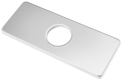 Tapa del agujero del grifo de la cubierta del agujero del fregadero reemplazo de acero inoxidable 6 Accesorios de la placa cubierta cubierta del agujero para la cocina del baño 16x6.3cm/6.3x2.48