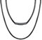 U7 Cordon Cuir pour Collier Homme de Cire Imperméable 3mm avec Fermoir Acier Inoxydable - Longue 40cm