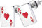 GALPADA 1 Paar Poker-Ohrringe Ohrschmuck Mädchen-Ohrringe Aus Sterlingsilber Damenschmuck Pik-Ohrring Poker-Asse- Lustiger Ohrring Ohrstecker Modisches Accessoire
