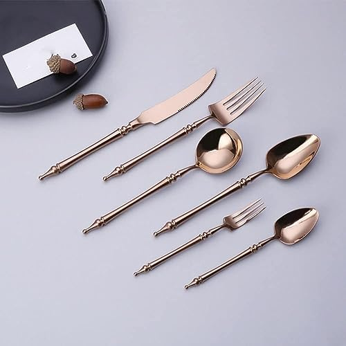 Geschirrset Besteckset für 10 Personen Besteck Rose Gold 60 Teiliges Geschirr Edelstahl Cutlery Set Besteck mit Messern/Gabeln/Löffeln Spiegelpoliert Spülmaschinenfest Familienzusammenkünfte ESSONIO