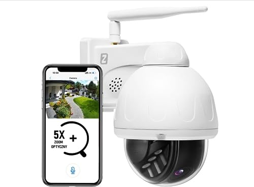 Zintronic Überwachungs-Kamera aussen WLAN, Videoüberwachung mit Nachtsicht-Modus und Aufzeichnung, Full HD Überwachungstechnik mit App, Outdoor Camera WiFi 5MP 2560x1920 inkl.
