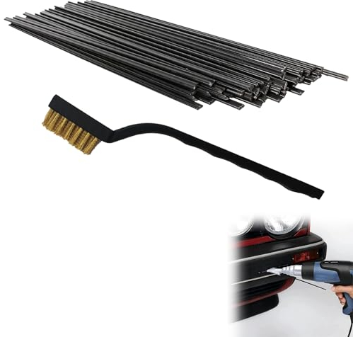 Baguette Soudure,30pcs Tiges Soudage en Plastique,Soudage Sticks Plastique,Baguette Soudure Plastique,Tige de Soudage,Soudure Plastique,Soudage Plastique pour Voitures,avec Brosse à Fil