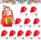 MELLIEX 10 Stück Weihnachten Haarspangen, Mini Weihnachtsmütze Haarklammern Rot Santa Hut Haarschmuck Weihnachts Haarclips für Mädchen Damen