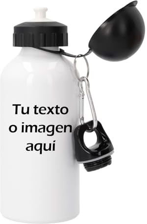 Kembilove Botella agua acero inoxidable personalizada - botella personalizada con foto y texto - botella personalizada con nombre para niños y adultos (500 ML)