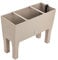 magubo Hochbeet Balkon mit Füßen, Rattan-Optik Pflanzkübel und Blumentopf, Hochbeet mit Bewässerungssystem für den Innen- und Außenbereich (Beige, 800)