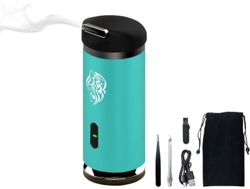 Anlising Brûleur D'encens Électrique pour Voiture, Diffuseur D'arôme Arabe D'encensoir, Mini Encens Électrique, Brûleur D'encens Rechargeable, pour la Maison et Le Bureau (Bleu)