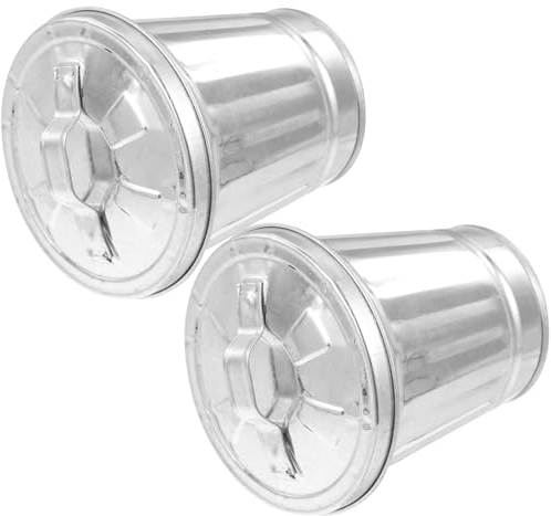 FONDOTIN 2 Pièces Seau En Étain Avec Couvercle Petite Poubelle En Métal Petites Poubelles Corbeille À Papier Poubelle De Voiture Avec Couvercle Mini Seaux À Ordures Stylo Fer Galvanisé