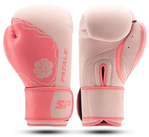 Gants de Boxe Femme Starpro Femme Fatale – Cuir PU Premium, Ajustement Ergonomique, Soutien Renforcé du Poignet, pour Entraînement et Sparring