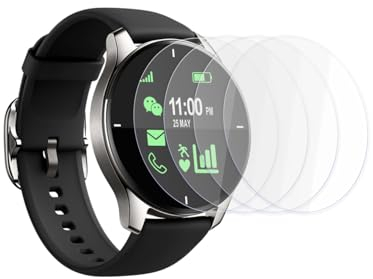 MTHGH[4pcs 32.5mm(1.28inch) Diameter Protection d'écran,9H Hardness Verre Trempé Protecteur écran pour Universal Ronde Montre,[Anti Rayure][Anti Empreinte][Anti-Explosion][Bubble-Free][HD][2,5D]