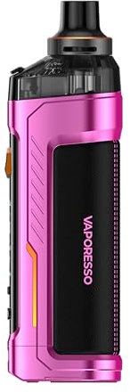 Vaporesso Armour GS Sub Ohm Pod Kit Pink Removable 18650 Battery (sold separately) 5-80W Variable Wattage Pulse Mode No Nicotine