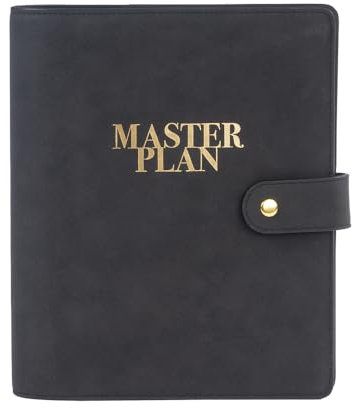 ARTEBENE MAJOIE My Planner für Notizen Notizbuch Vegan mit Leder-Optik in DIN A5 (Schwarz)