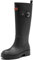 Gummistiefel Damen Lange Stiefel, Original Wasserdicht Hohe Rutschfeste, Sicherheitsstiefel Gummischuhe Bequeme Gartenschuhe Für den Innen- und Außenbereich,Schwarz,40.5EU