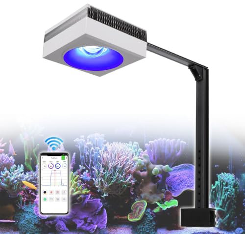 PopBloom APP-Kontrolle meerwasser aquarium led beleuchtung led lampen reef coral aquarium für 30-60cm Salzwasser Marine (90W)