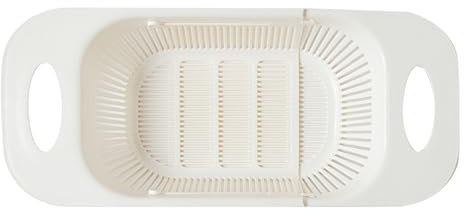 # Cesta coladora | Cesta escurridora de cocina | Colador retráctil para lavar verduras y frutas, drenar pasta cocida y verduras secas (blanco, talla única)