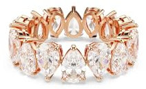 Swarovski Matrix Vittore Ring, Birnenschliff, weiß, roségoldfarben