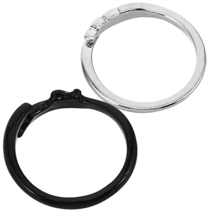 WOFASHPURET 2 Stück Engel Und Teufel Partner Ringe | Verstellbare Öffnung | Modische Ringe Für Paare | Symbolische Schmuckstücke Für Verlobung Und Freundschaft | Ideal Als