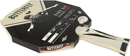 Butterfly® DANG QIU Genuis 1000 Tischtennisschläger | Tischtennis Racket Bat | ITTF zugelassen | Ergo Grip | 1,5mm Addoy Belag | präzises Spiel & hohe Kontrolle | anatomische Griffform | Training für