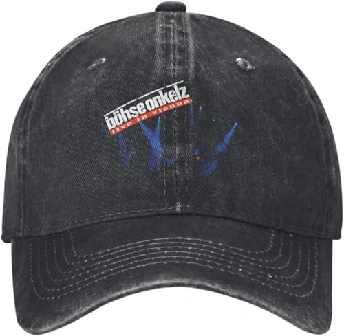 Baseballkappe Snapback Sonnenhut Bohse Onkelz Baseballkappen für Damen und Herren getragene deutsche Musikmütze im Vintage-Stil für Outdoor-Laufen Hip-Hop Geburtstagsgeschenk
