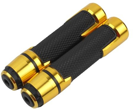 Motorrad Tankpad 7/8 22mm Motorrad Fatbike Griffmanschetten Griff Lenker CNC Tankdeckel Pad Aufkleber(Gold)